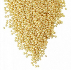 Шарики зерновые в глазури Жемчуг желтый 2-5 мм №202, 90 г