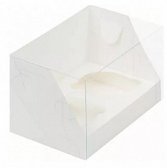 Коробка комбинированная 160*100*100 Белая под 2 капкейка