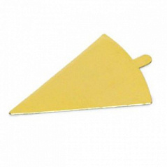 Подложка 0,8 мм 9*12 см BASE золотая треугольная с ручкой